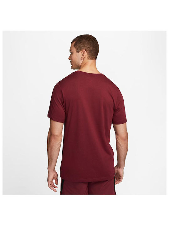 Nike Tricou pentru bărbați Dri-Fit Burgundia