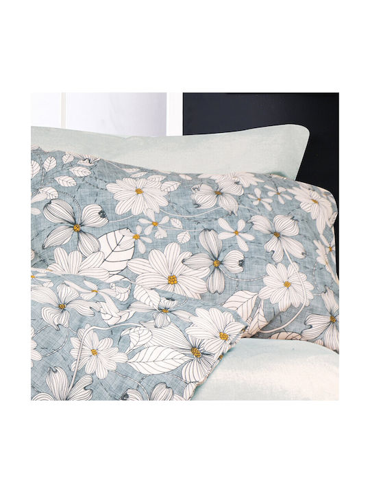 Dimcol Ήρα Μαξιλαροθήκη με Φάσα 425 White 50x70εκ.