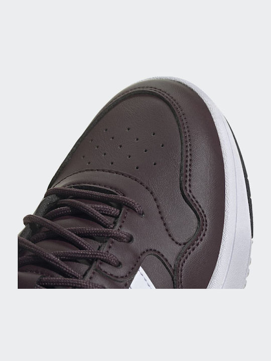 Hoops Hoops Mid 3 Kids Sports Shoes Basketball with Laces Shadow Maroon / Cloud White / Legend Ink