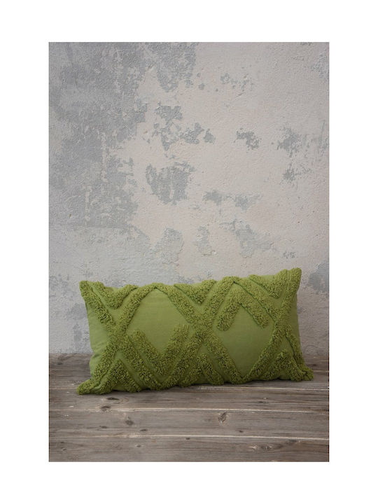 Nima Sofa Cushion Amadeo from 100% Cotton Green 30x60cm. 25848