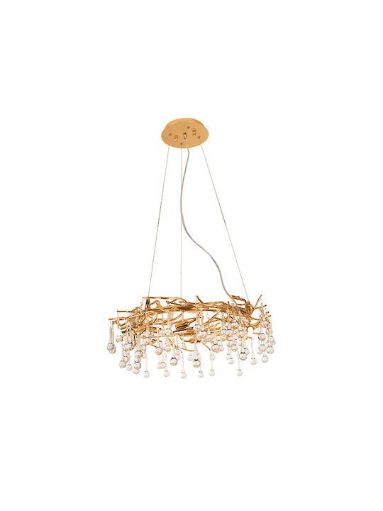 Elmark Joseph Πολυέλαιος Ø60cm με Κρύσταλλα Χρυσός Elmark Joseph Πολυέλαιος Ø60cm με Κρύσταλλα Χρυσός