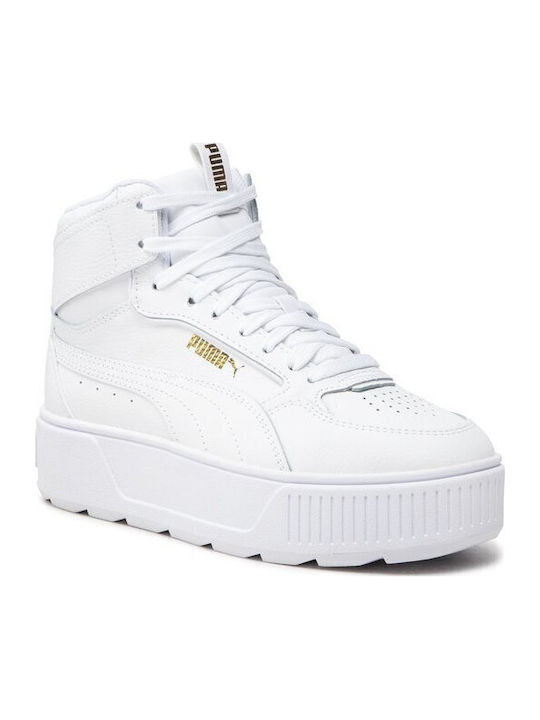 PUMA Karmen Rebelle Mid Flatforms Sneakers White