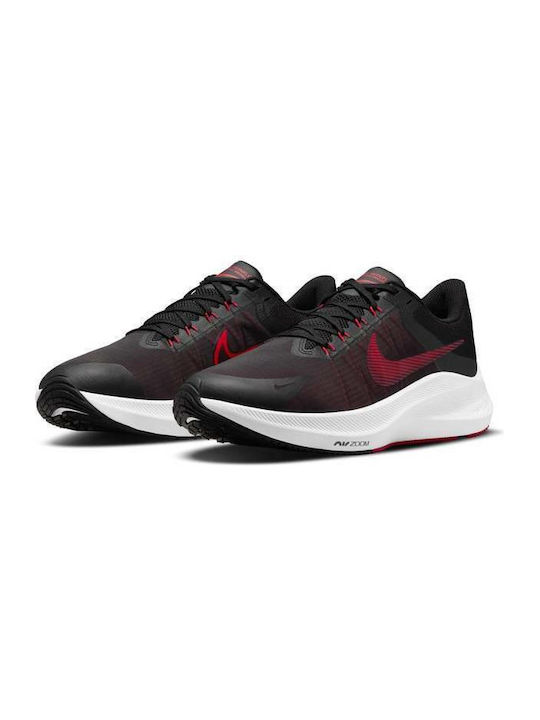 Winflo 8 Sport Shoes Running Black / University Red / Light Smoke Grey / White