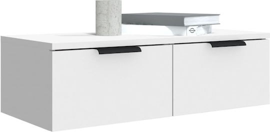 Dulap Pandantiv Pentru Sufragerie Din Placă Din Lemn Agregat Alb 68x30x20cm