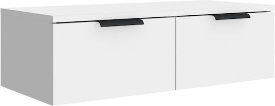 Dulap Pandantiv Pentru Sufragerie Din Placă Din Lemn Agregat Alb 68x30x20cm