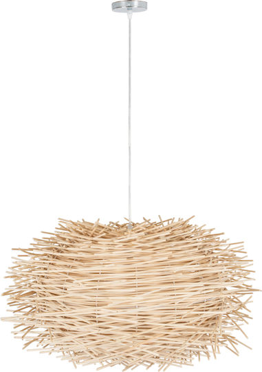 GloboStar Minorca Hängelampe Beige Glocke mit Fassung E27 60x60x35cm.