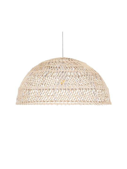 GloboStar Canary Ceiling Light Beige Boho Bell with E27 Socket 60x60x29cm