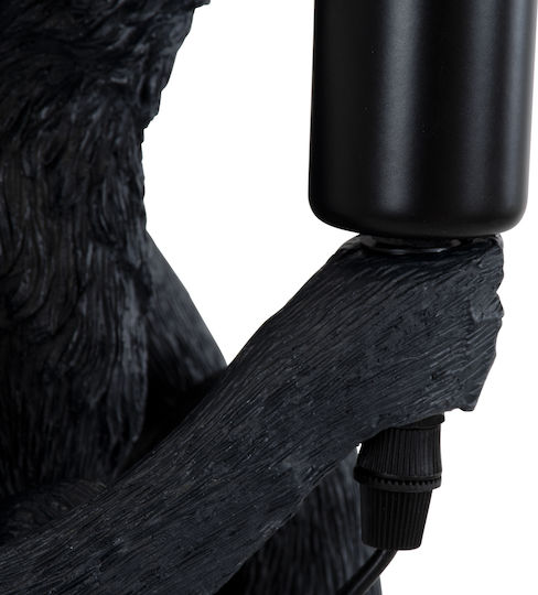 GloboStar Apes Lustră Decorativă Figura cu Soclu pentru Bec E27 Negru