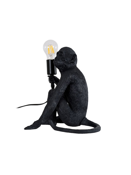 GloboStar Apes Decorative Lamp Figure with Socket for Bulb E27 Black