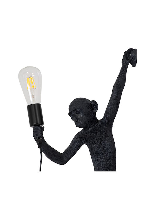 GloboStar Apes Modern Lamp Wall Socket with Socket E27 Black 34x31x61cm
