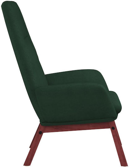 Sessel mit Fußhocker Dark Green 70x77x94cm