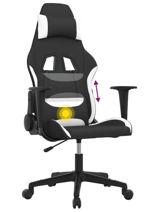 vidaXL 345498 Scaun Gaming Negru/alb