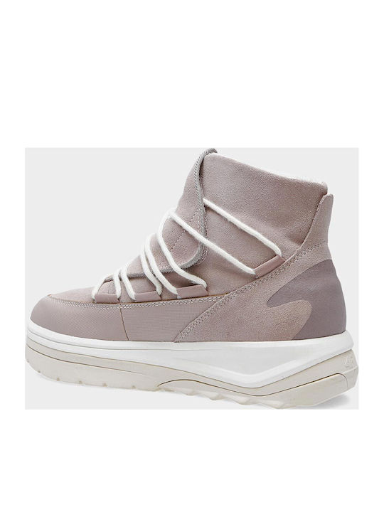 Wildleder Stiefeletten Damen Rosa