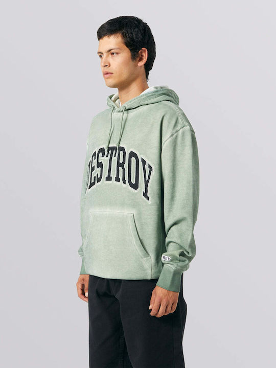 Destroy Rebuild Faded Sweatshirt mit Kapuze Mint