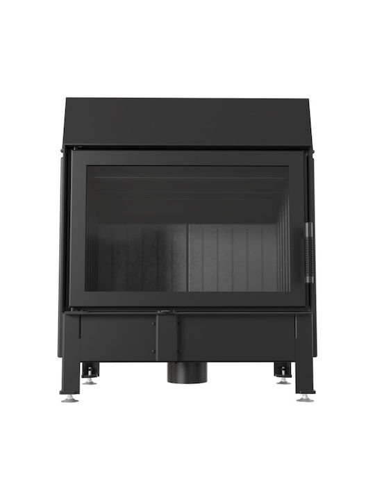 Kratki Zibi PF Black Ενεργειακό Τζάκι Ξύλου 11kW Ίσιο με Ανοιγόμενη Πόρτα