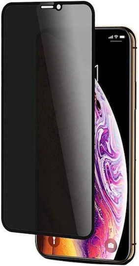 Full Glue Privacy Full Face Tempered Glass Μαύρο (iPhone 14 Pro Max)