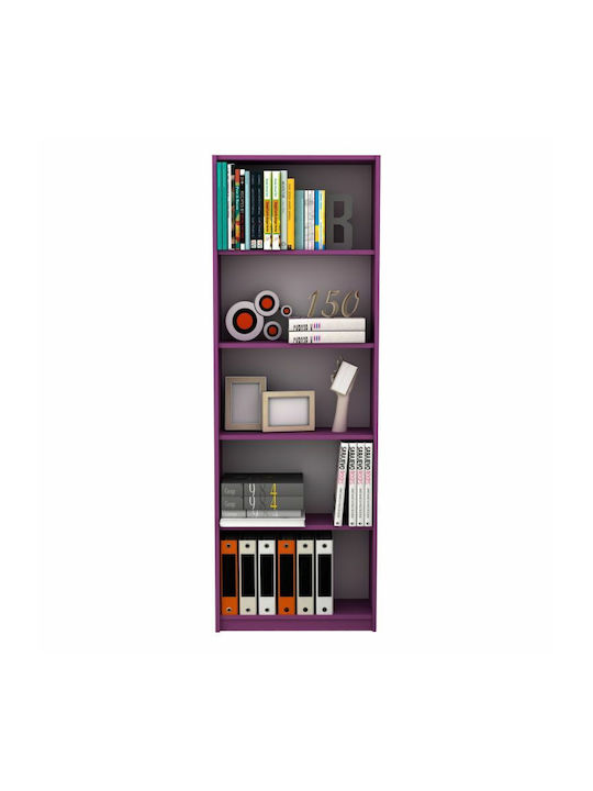 Βιβλιοθήκη Μωβ 58x23x170εκ.