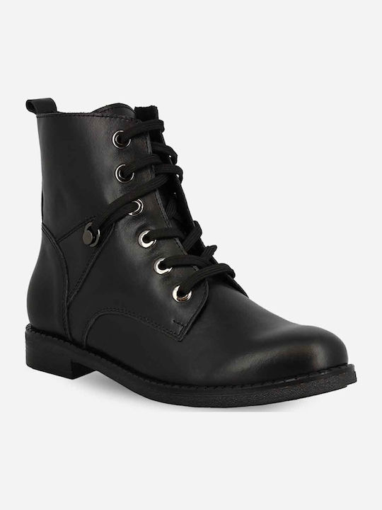 Leather Women's Ankle Boots Black