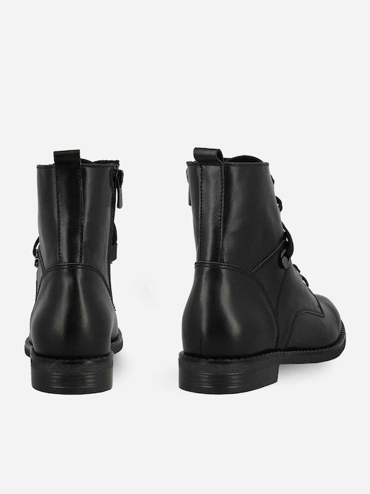 Leather Women's Ankle Boots Black