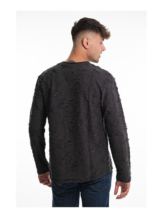 Bellissimo Men's Long Sleeve Sweater Dark Grey