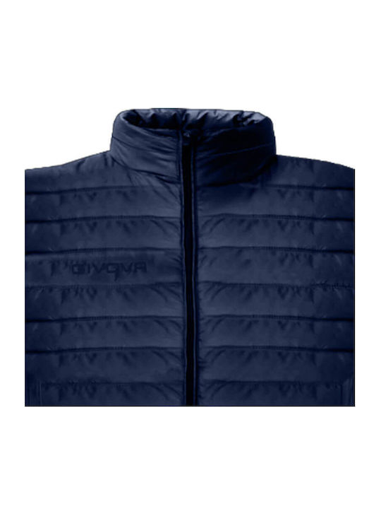 Sleeveless Jacket Puffer Blue