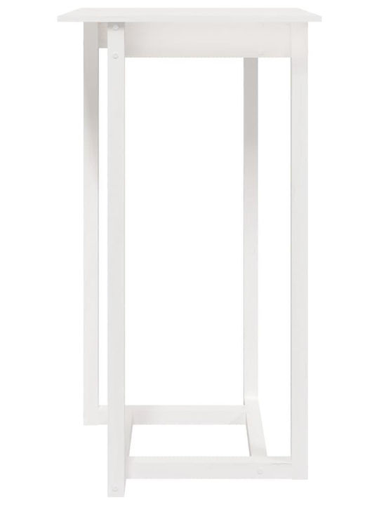 Table Bar from Solid Wood White 60x60x110cm