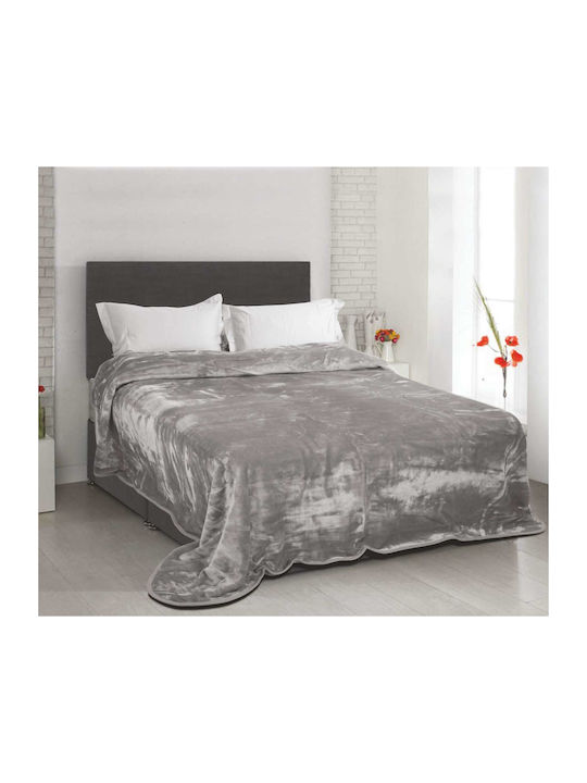 Flamingo Samtige Übergröße Decke 220x240cm Beige
