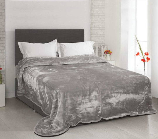 Flamingo Samtige Übergröße Decke 220x240cm Beige