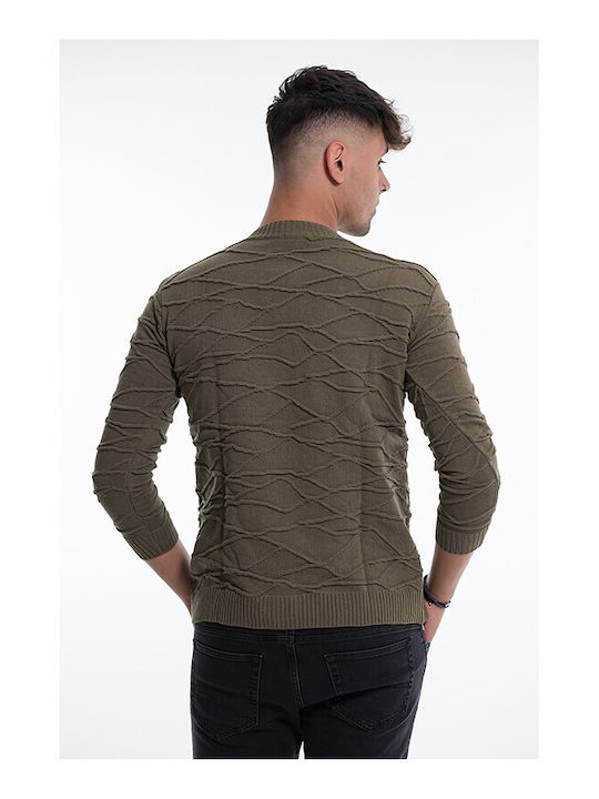 Bellissimo Men's Long Sleeve Sweater Khaki