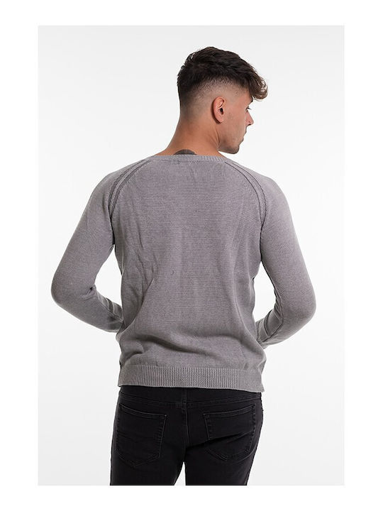 Bellissimo Men's Long Sleeve Sweater Gray