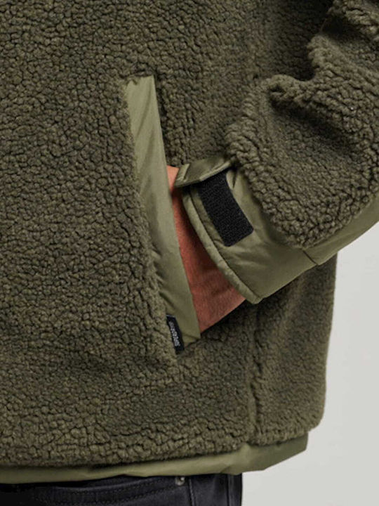 D3 code XPD Borg Hybrid Winter Jacket Softshell Waterproof and Windproof Washed Khaki