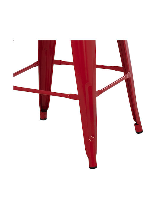 Scaune Bar Metal Roșu 43x43x67buc