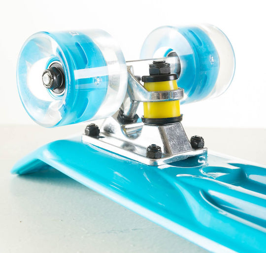 Fish Skateboards Mini Cruiser 6" Комплектен Пени Борд Син с LED колела