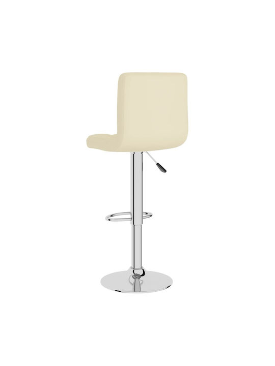 Stool Bar with Back & Adjustable Height Cream 2pcs 40x47x90-111cm