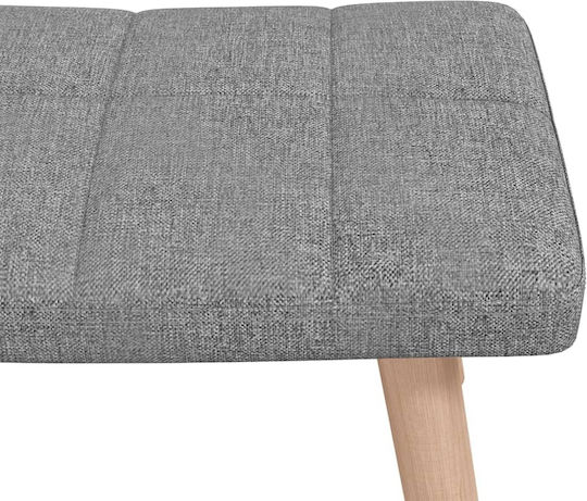 Schaukelstuhl mit Fußhocker Light Grey 61x78x98cm