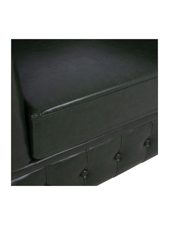 Chesterfield Armchair from Leatherette Cypress Green 106x87x70cm