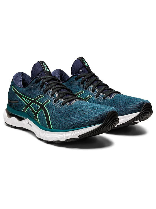 ASICS Gel-Nimbus 24 Ανδρικά Αθλητικά Παπούτσια Running Velvet Pine / New Leaf