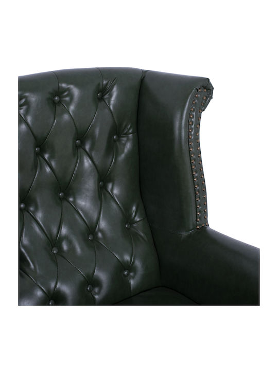 Polina Bergère from Leatherette Cypress Green 83x79x104cm