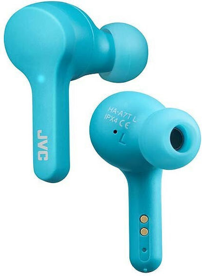 JVC HA-A7T In-ear Bluetooth Handsfree Earphones with Sweat Resistance and Charging Case Blue