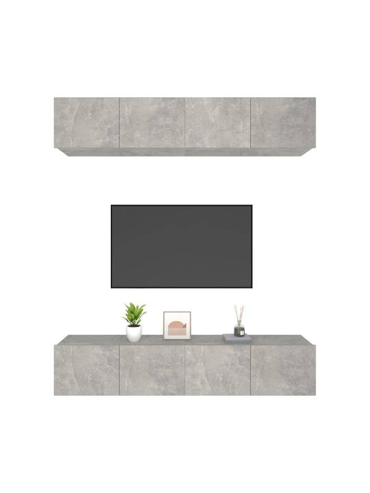 Wohnzimmer TV-Einheit Gray L80xB30xH30cm