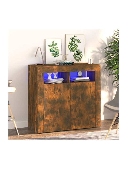 Sideboard Wooden Καπνιστή Δρυς 80x35x75cm