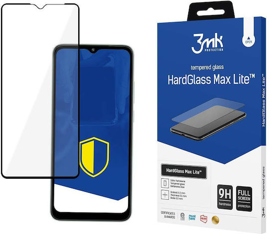 3MK HardGlass Max Lite Vollflächig gehärtetes Glas Schwarz (Xiaomi Redmi A1, Redmi A1 Plus)