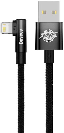Baseus MVP 2 Angle (90°) / Braided USB to Lightning Cable Μαύρο 2m (CAVP000101)