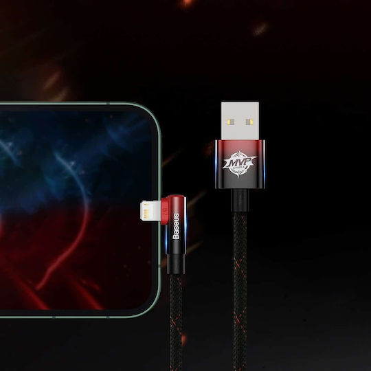 Baseus MVP 2 Angle (90°) / Braided USB to Lightning Cable Μαύρο 2m (CAVP000101)