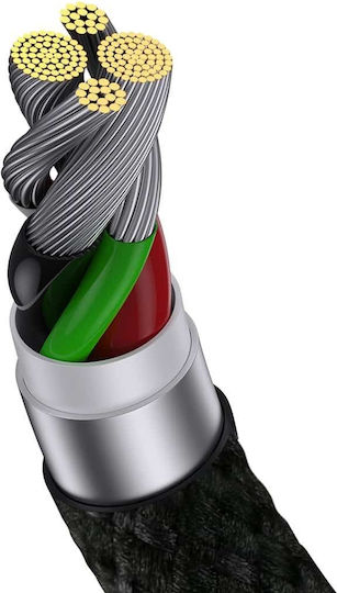 Baseus MVP 2 Angle (90°) / Braided USB to Lightning Cable Μαύρο 2m (CAVP000101)