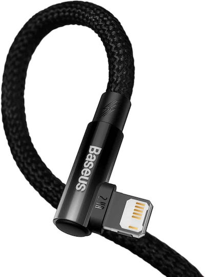 Baseus MVP 2 Angle (90°) / Braided USB to Lightning Cable Μαύρο 2m (CAVP000101)