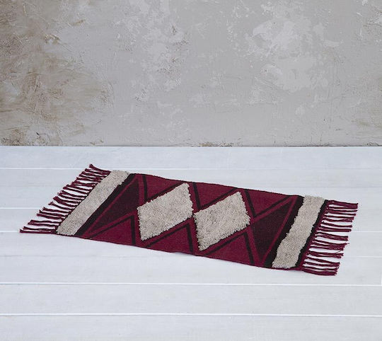 Nima Bath Mat Cotton Zahara 31295 Dark Red 50x80cm