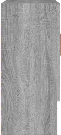 Hängeschrank für Wohnzimmer aus Spanplatte in Sonoma Grau 60x31x70 cm