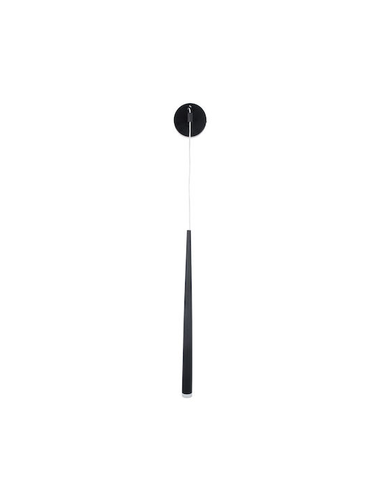 GloboStar TEARS Modern Wall Lamp with Integrated LED and Warm to Cool White Light Black 3.2x51.5cm