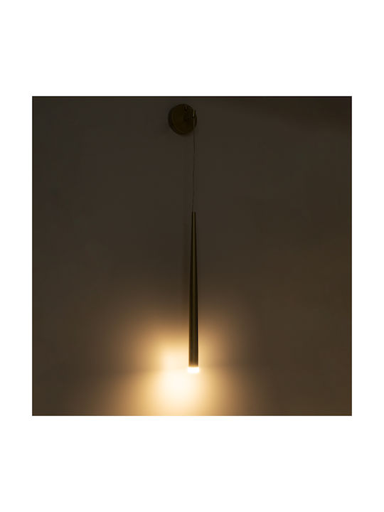 GloboStar TEARS Modern Wall Lamp with Integrated LED and Warm to Cool White Light Black 3.2x51.5cm